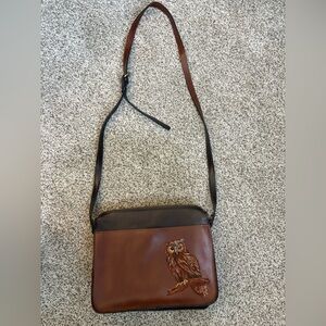 Patricia Nash Nazaire Owl Embroidery Crossbody Bag